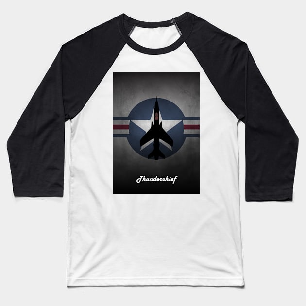 F-105 Thunderchief USAF Baseball T-Shirt by aviationart